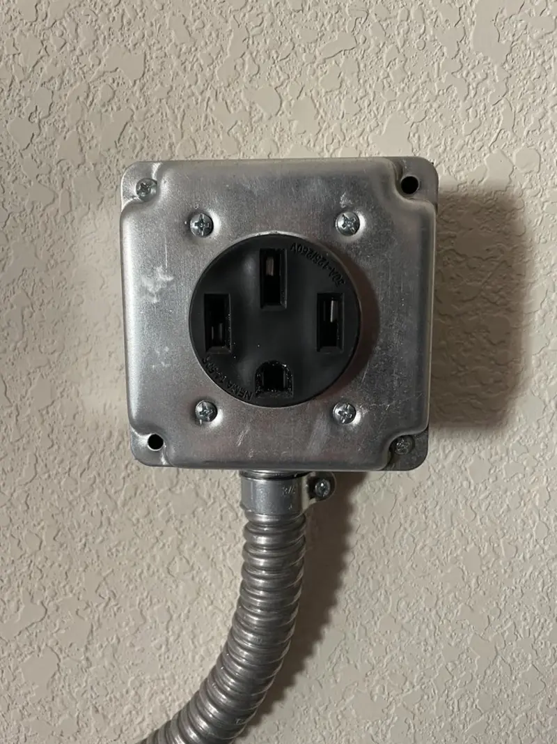 NEMA 14-50 outlet installed for Electrical Panel Upgrade in Goulding